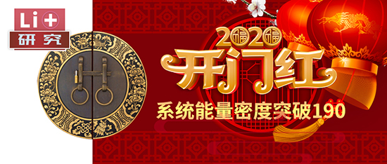 Li+研究│2020開(kāi)門紅:動(dòng)力電池系統(tǒng)能量密度突破190! Li+研究│2020開(kāi)門紅:動(dòng)力電池系統(tǒng)能量密度突破190!