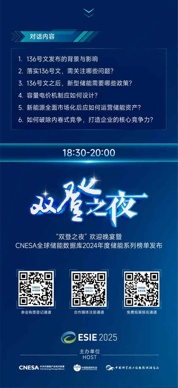 匯聚儲能最強(qiáng)力量！ESIE 2025開幕式日程和嘉賓陣容重磅發(fā)布